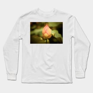 A Single Pink Lotus Bud Long Sleeve T-Shirt